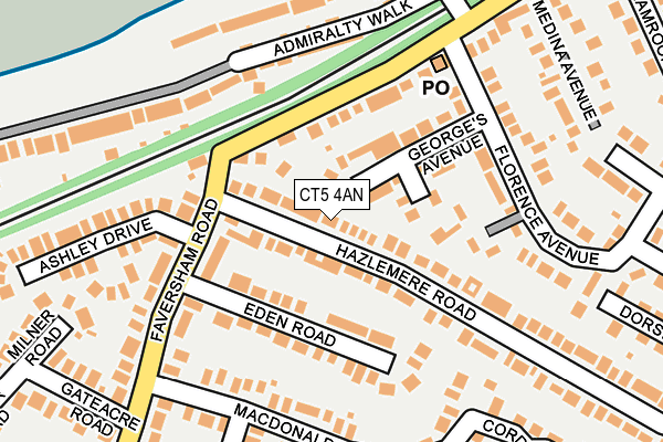 CT5 4AN map - OS OpenMap – Local (Ordnance Survey)