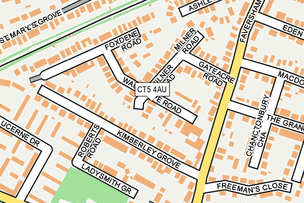 CT5 4AU map - OS OpenMap – Local (Ordnance Survey)