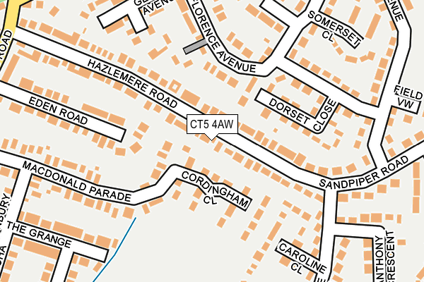 CT5 4AW map - OS OpenMap – Local (Ordnance Survey)