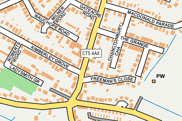 CT5 4AX map - OS OpenMap – Local (Ordnance Survey)