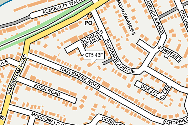 CT5 4BF map - OS OpenMap – Local (Ordnance Survey)