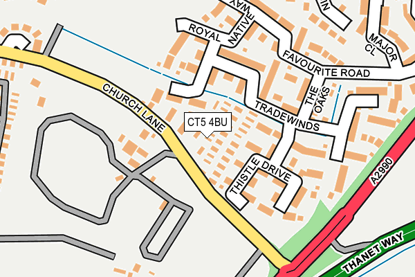 CT5 4BU map - OS OpenMap – Local (Ordnance Survey)