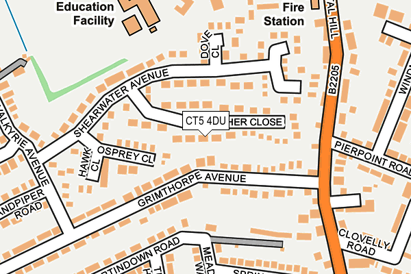 CT5 4DU map - OS OpenMap – Local (Ordnance Survey)