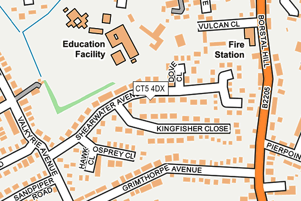 CT5 4DX map - OS OpenMap – Local (Ordnance Survey)