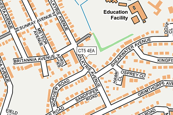 CT5 4EA map - OS OpenMap – Local (Ordnance Survey)