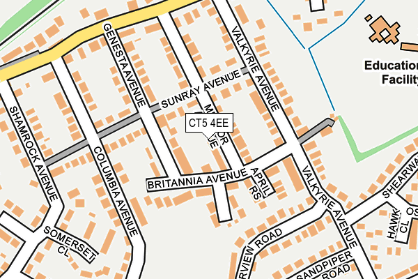 CT5 4EE map - OS OpenMap – Local (Ordnance Survey)