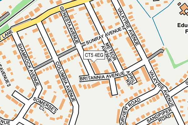 CT5 4EG map - OS OpenMap – Local (Ordnance Survey)