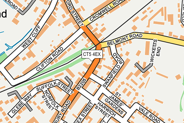 CT5 4EX map - OS OpenMap – Local (Ordnance Survey)