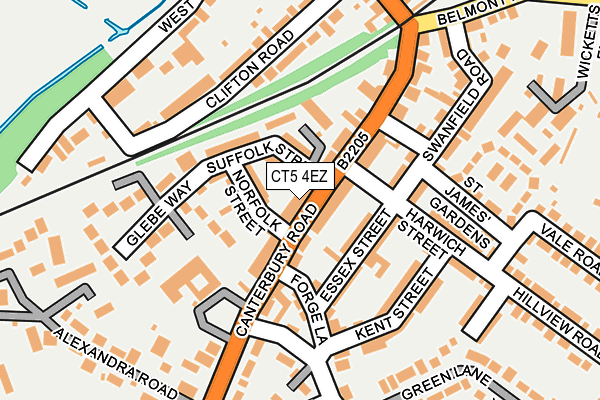 CT5 4EZ map - OS OpenMap – Local (Ordnance Survey)