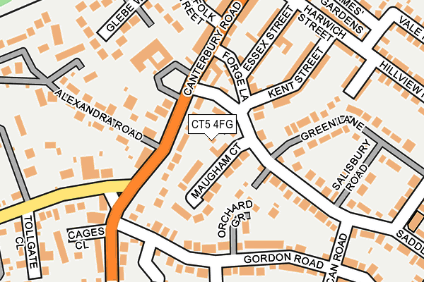 CT5 4FG map - OS OpenMap – Local (Ordnance Survey)