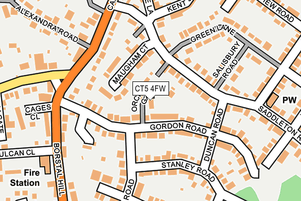 CT5 4FW map - OS OpenMap – Local (Ordnance Survey)