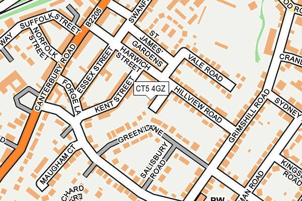 CT5 4GZ map - OS OpenMap – Local (Ordnance Survey)