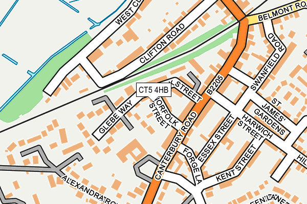 CT5 4HB map - OS OpenMap – Local (Ordnance Survey)