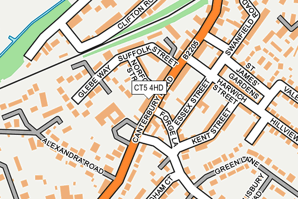 CT5 4HD map - OS OpenMap – Local (Ordnance Survey)