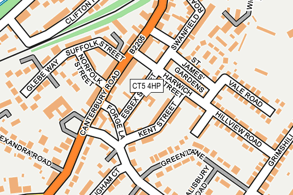 CT5 4HP map - OS OpenMap – Local (Ordnance Survey)