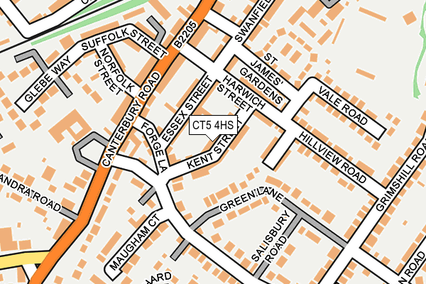 CT5 4HS map - OS OpenMap – Local (Ordnance Survey)