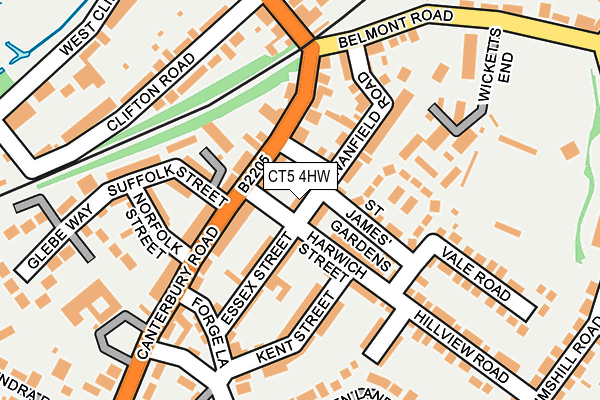 CT5 4HW map - OS OpenMap – Local (Ordnance Survey)