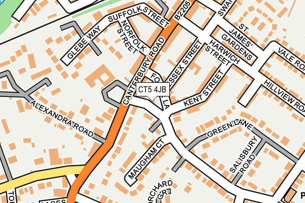 CT5 4JB map - OS OpenMap – Local (Ordnance Survey)