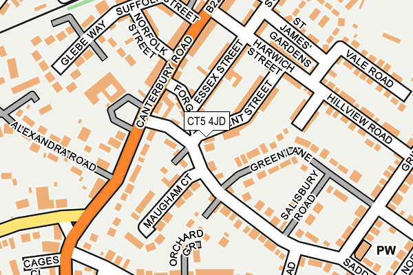 CT5 4JD map - OS OpenMap – Local (Ordnance Survey)