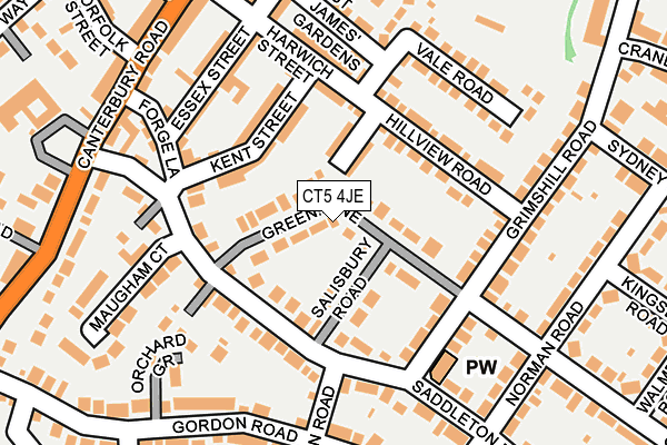 CT5 4JE map - OS OpenMap – Local (Ordnance Survey)