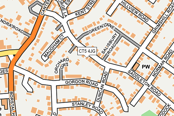 CT5 4JG map - OS OpenMap – Local (Ordnance Survey)