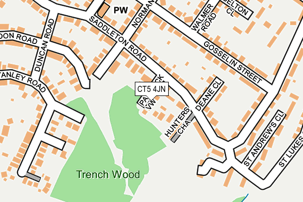 CT5 4JN map - OS OpenMap – Local (Ordnance Survey)