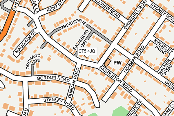 CT5 4JQ map - OS OpenMap – Local (Ordnance Survey)