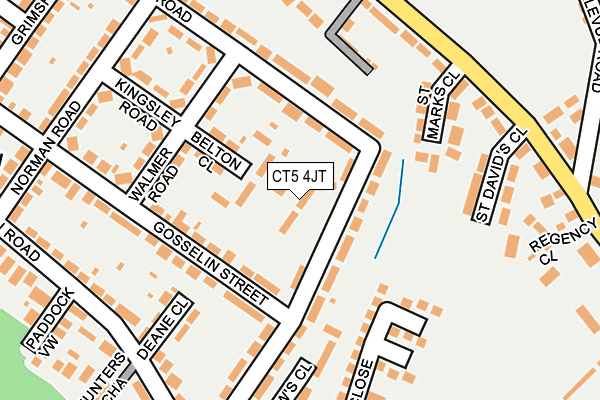 CT5 4JT map - OS OpenMap – Local (Ordnance Survey)