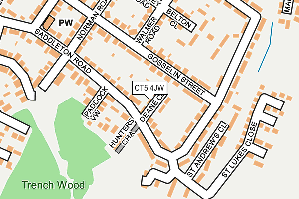 CT5 4JW map - OS OpenMap – Local (Ordnance Survey)