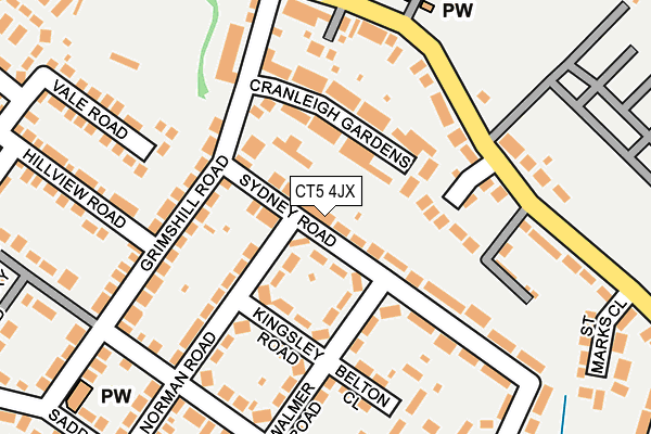 CT5 4JX map - OS OpenMap – Local (Ordnance Survey)