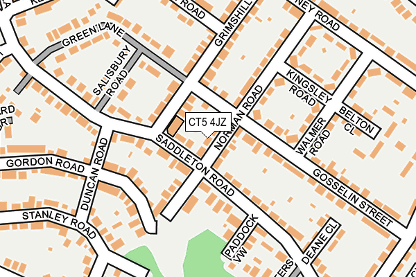 CT5 4JZ map - OS OpenMap – Local (Ordnance Survey)