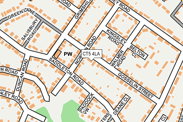 CT5 4LA map - OS OpenMap – Local (Ordnance Survey)