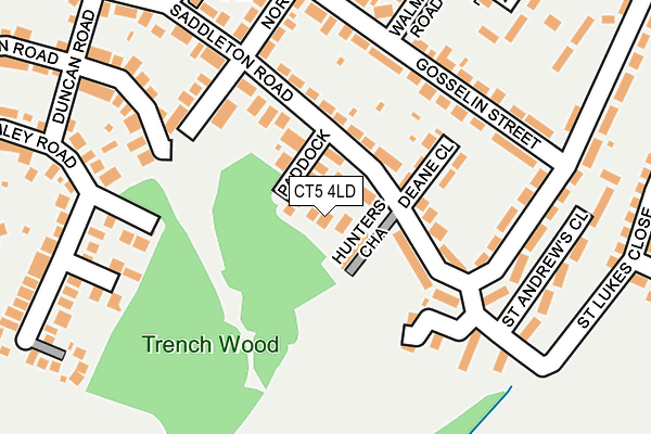 CT5 4LD map - OS OpenMap – Local (Ordnance Survey)