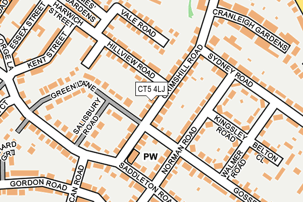 CT5 4LJ map - OS OpenMap – Local (Ordnance Survey)