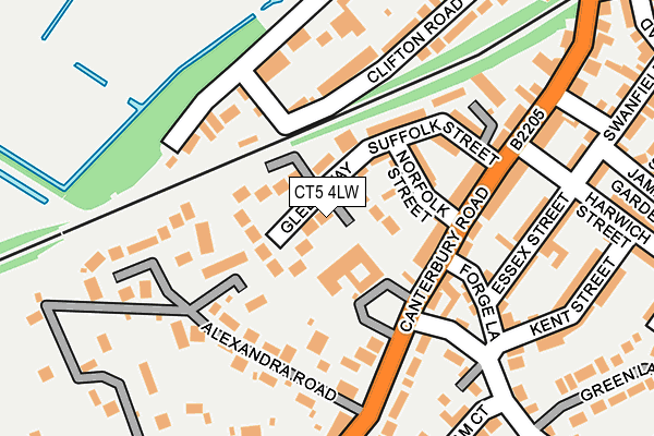CT5 4LW map - OS OpenMap – Local (Ordnance Survey)