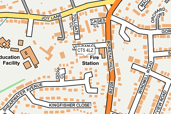 CT5 4LZ map - OS OpenMap – Local (Ordnance Survey)