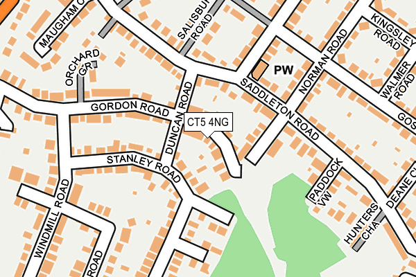 CT5 4NG map - OS OpenMap – Local (Ordnance Survey)