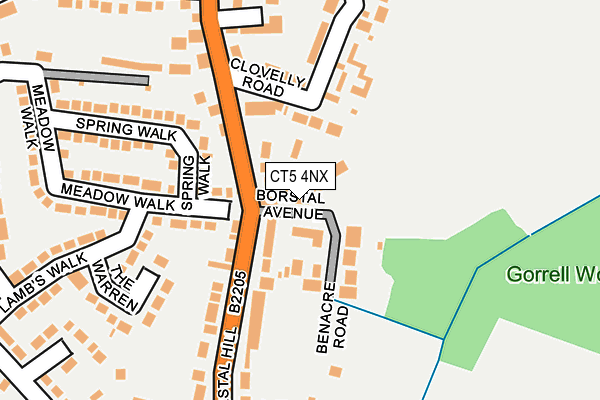 CT5 4NX map - OS OpenMap – Local (Ordnance Survey)