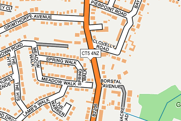 CT5 4NZ map - OS OpenMap – Local (Ordnance Survey)
