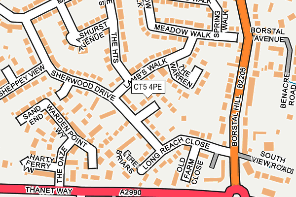 CT5 4PE map - OS OpenMap – Local (Ordnance Survey)