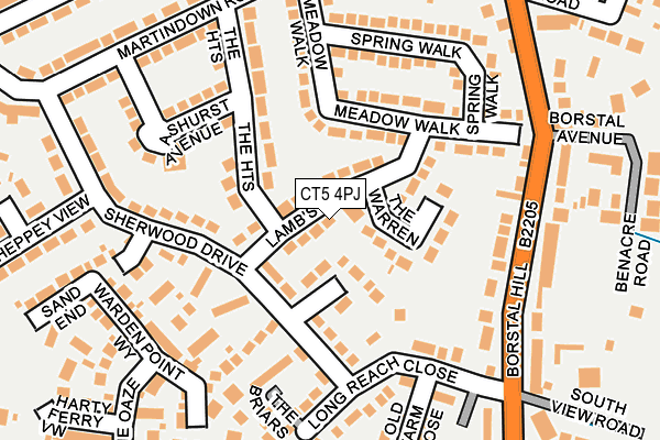 CT5 4PJ map - OS OpenMap – Local (Ordnance Survey)