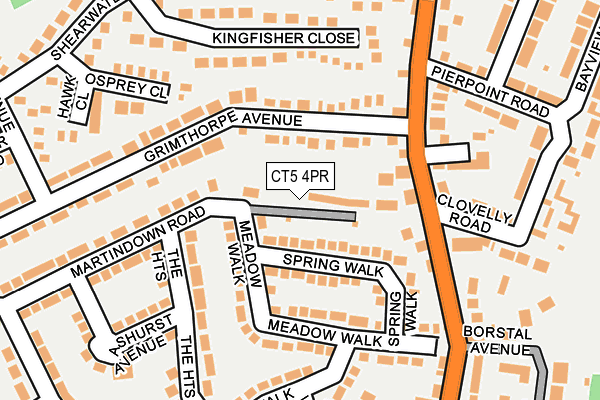 CT5 4PR map - OS OpenMap – Local (Ordnance Survey)