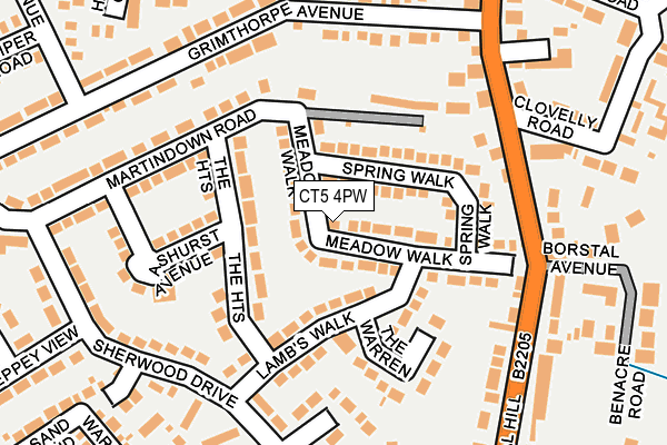 CT5 4PW map - OS OpenMap – Local (Ordnance Survey)