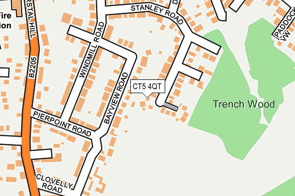 CT5 4QT map - OS OpenMap – Local (Ordnance Survey)