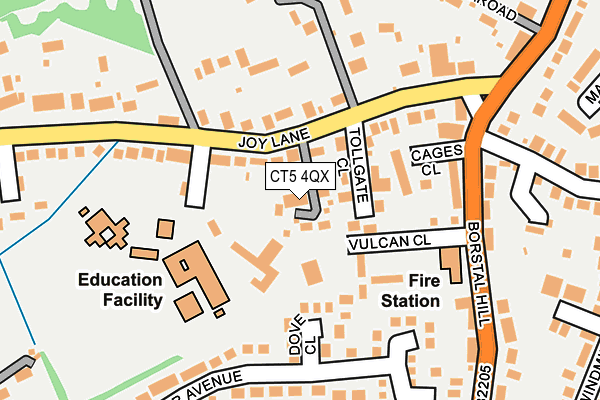 CT5 4QX map - OS OpenMap – Local (Ordnance Survey)