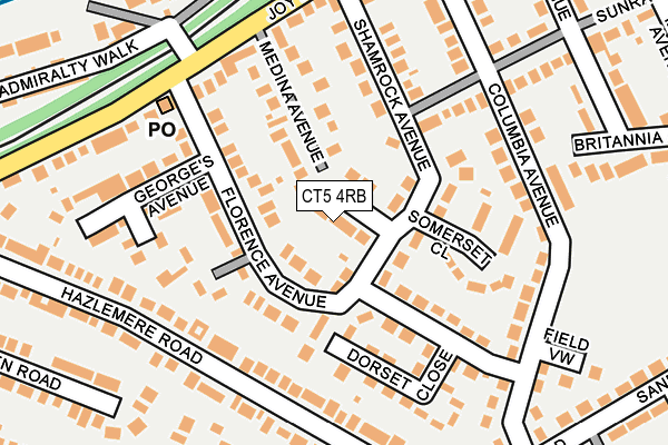 CT5 4RB map - OS OpenMap – Local (Ordnance Survey)