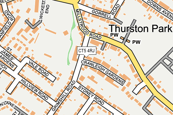 CT5 4RJ map - OS OpenMap – Local (Ordnance Survey)