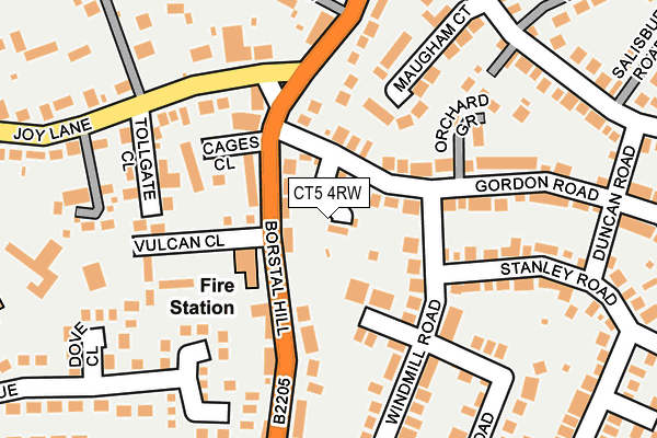 CT5 4RW map - OS OpenMap – Local (Ordnance Survey)