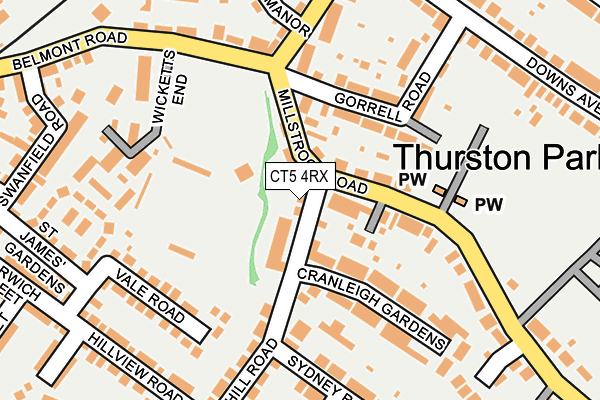 CT5 4RX map - OS OpenMap – Local (Ordnance Survey)