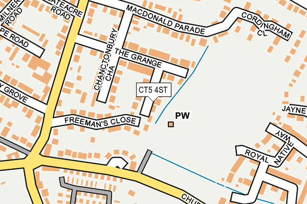 CT5 4ST map - OS OpenMap – Local (Ordnance Survey)